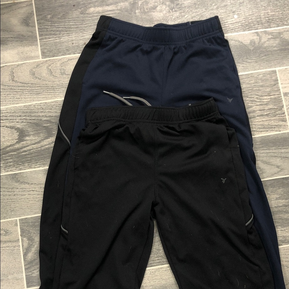 Boys Black Jogger Pants 2 pairs